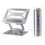 Support ordinateur avec adaptateur type C to USB et type C